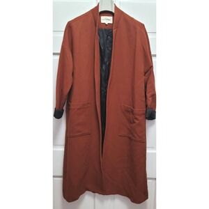 Les Petites Paris Women's Open Front Gaucho Coat - Cognac Brown - Large